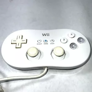 Nintendo Wii Gamepad Classic Controller OEM (RVL-005) - White ** TESTED ** - Picture 1 of 4