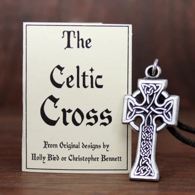 Complex Celtic Knotwork Cross Necklace Knot Pendant Christian Catholic Jewelry - Image 1 of 4