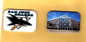"SAN JOSE SHARKS & SAP Center Arena + LOGO 2 MAGNETE ODER PINBACK 2""X3" - Bild 1 von 5