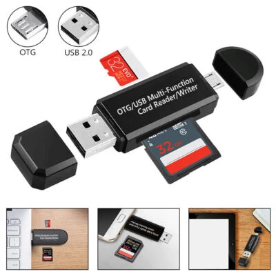 USB 2.0 SD TF Adapter Micro USB OTG High Speed Card Reader For Android Phone PC - Image 1 of 4