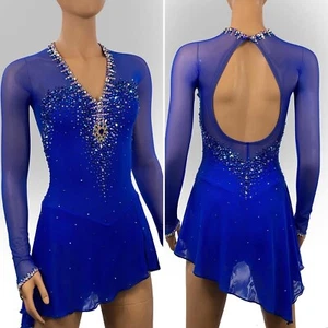 Vestido de patinaje artístico para mujer niña competencia sobre hielo gimnasia rítmica - Imagen 1 de 7