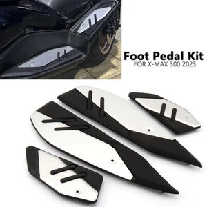 For Yamaha XMAX300 250 400 Foot Pegs Skidproof Pedal Plate Footrest Footpads - Picture 1 of 19