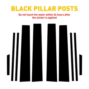 10Pcs/Set Black Glossy Pillar Posts For TOYOTA RAV4 2019-2021 Door Trim US Fast - Picture 1 of 12