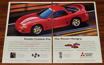 MITSUBISHI 1997 3000GT PUBLICIDAD IMPRESA REVISTA ANUNCIO COCINA EXÓTICA CUPÉ ROJO Foto 1 de 4