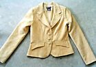 Euc  Ladie's Camel Color Lined Jacket Blazer By Hotkiss Size Large