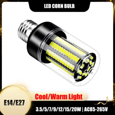 E14/E27 LED Corn Bulb 3.5W - 20W Cool/Warm Light | Energy Saving Light Bulbs - Image 1 of 4