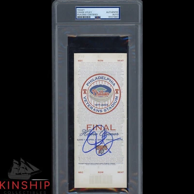 Chase Utley signed MLB Debut Ticket PSA DNA Slabbed Phillies HOF Auto C3642 - Image 1 of 3