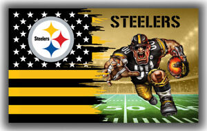 Pittsburgh Steeler Footbal Team Mascot Flag 90x150cm 3x5ft Fan Best Banner