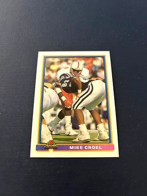 1991 Bowman Football Mike Croel Rookie Card # 142 Factory Set Break NM-MT - Image 1 of 2