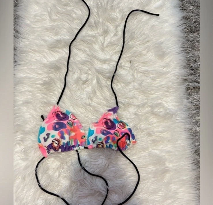 Top de bikini colorido talla: M ajuste S Foto 1 de 1