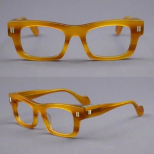 Vintage Acetate Square Eyeglasses Frames Fashion Reading Glasses Men Women - Picture 1 of 19