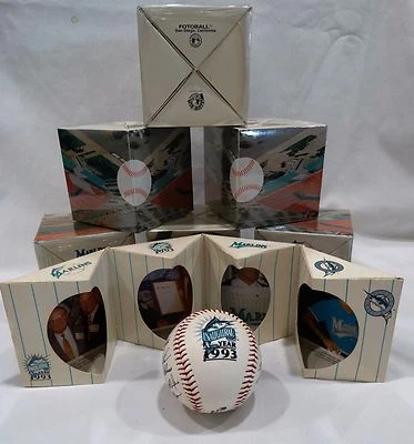 Inaugural Florida Marlins 1993 Team Baseball w/ Facsimile Signatures-SEALED - Image 1 of 4