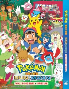 DVD ANIME Pokemon Sun & Moon Complete Set Vol.1-145 End + Special ENGLISH DUBBED - Picture 1 of 3