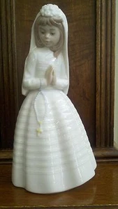 Nao by Lladro 1st Communion Praying Girl Porcelain Figurine #0236 - Vintage - Picture 1 of 10