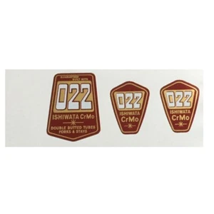 Ishiwata 022 Double Butted Tubes Gabeln und Streben Rahmen und Gabel Aufkleber - Bild 1 von 1