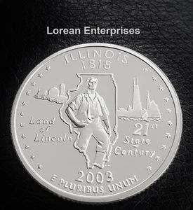 2003 S Statehood Quarter-Illinois- 90% SILVER ✼PROOF✼ - Picture 1 of 4