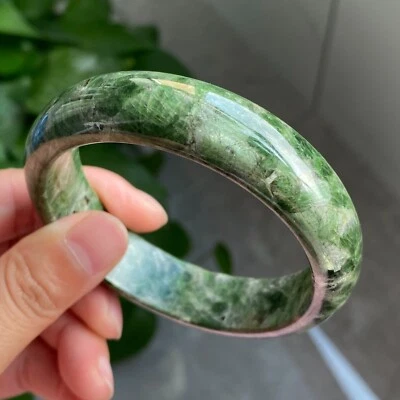 61mm Natural Green Diopside Crystal Quartz Bangle AAAA 5 - Image 1 of 4