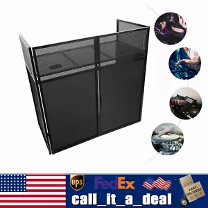 Soporte controlador plegable fachada cabina de eventos DJ portátil soporte de exhibición de DJ negro - Imagen 1 de 19