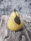 Pear Figurine Yellow Ceramic Pear Fruit Metal Leaves Lillian Vernon Home Decor