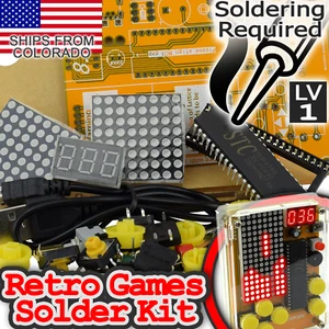 DIY Retro Game Soldering Kit - STEM [SOLDERING REQUIRED] - Picture 1 of 12