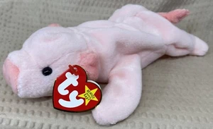 1993 TY BEANIE BABY "SQUEALER" THE PIG, 5th Gen Hang, 6th Gen Tush Tag - Picture 1 of 5
