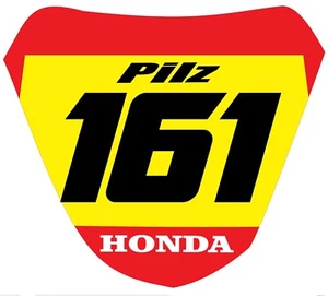 2 front number plate graphics for a 2008 Honda CRF450 CRF 450 decal stickers - Bild 1 von 2