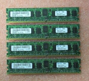 IBM Lot 4 x 1GB PC2-4200 DDR2-533 276-Pin CL4 ECC Server Memory 15R7168