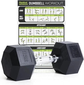 Mancuernas Hexagonales De Goma De Polietileno Inodoras, 2,5 Kg ~ 30 Kg, Par O Un - Imagen 1 de 12