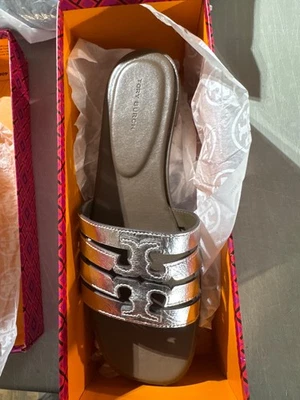 Tory Burch Ines Cage Sliver astilla hongo salvaje para mujer talla 8,5 (159328) cuero Foto 1 de 4