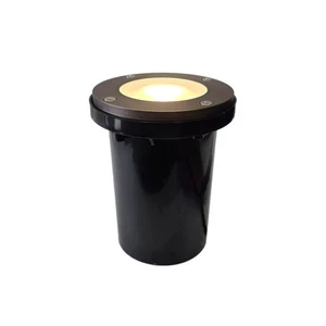  LED Low Voltage Solid brass well light- Outdoor Landscape Lighting W/MR16 Bulb - Picture 1 of 14