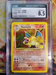 Charizard 004/102 Base Set Holo CGC 8.5 - Imagen 1 de 2