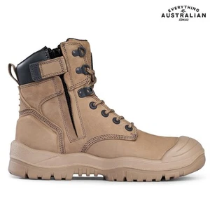 Mongrel 561060 High Zip Safety Boot Rubber Stone - Picture 1 of 6