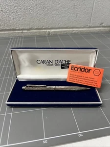 VINTAGE PEN CARAN D’ACHE SWISS MADE ECRIDOR BALL POINT OFFICE DESK WALDIS LUZERN - Picture 1 of 7