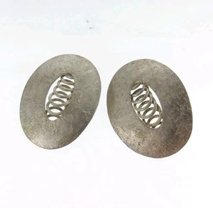 Pendientes esculturales modernistas marjorie baer SF de 1,5" perforados occidentales - Imagen 1 de 3
