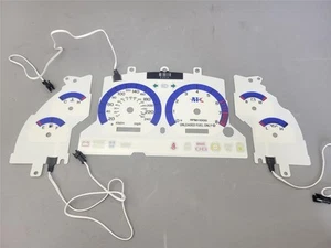 In Kilometers 1996-1998 Ford Mustang GT Cluster White Face Glow Gauges - Picture 1 of 9
