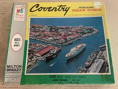 Vintage Milton Bradley Coventry Curacao Caribbean Jigsaw Puzzle 500 Pc. 1970 New - Image 1 of 4