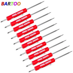 10x Red Mini Pocket Screwdriver Phillips & Flat Head Tip with Magnet and Clip - Picture 1 of 5