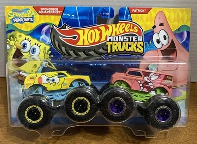 HOT WHEELS MONSTER TRUCKS DEMOLICIÓN DOBLES BOB ESPONJA PANTALONES CUADRADOS VS PATRICK Foto 1 de 4