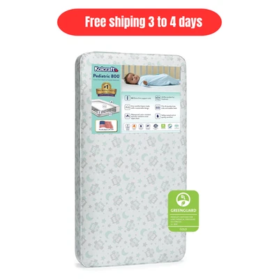 Crib Toddler Mattress Extra Firm 80 Coil Waterproof Hypoallergenic GOLD Cert NEW - Image 1 of 3