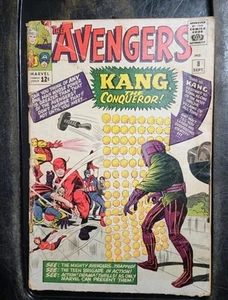 Avengers #8 FR 1964 1st app. Kang the Conqueror LOW GRADE Stan Lee Jack Kirby - Picture 1 of 5