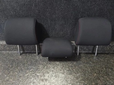 11-14 VW Volkswagen GTI Rear 2nd Row Headrest Set Black/Red Cloth Used OEM Foto 1 de 4