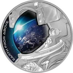 Niue 2022 Earth From Above 1oz Silver $1 Proof Coloured Coin 999 Mintage - Picture 1 of 4