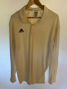 Adidas Cricket Shirt Howzat long sleeve | Men's | Beige | 2XL - Picture 1 of 8
