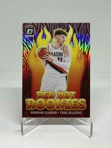 Donovan Clingan 2024-25 Panini Red Hot Silver Holo Rookie Trailblazers #15 - Picture 1 of 2