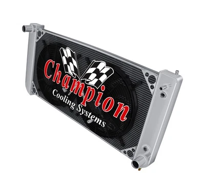 RN Champion 2 Row CR Series Radiator, 16" Fans for 2003 - 2007 GMC C5500 Topkick - Image 1 of 4