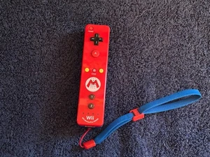 Nintendo Wii Motion Plus Remote Wiimote Controller OEM Mario Red • Tested S/Free - Picture 1 of 5