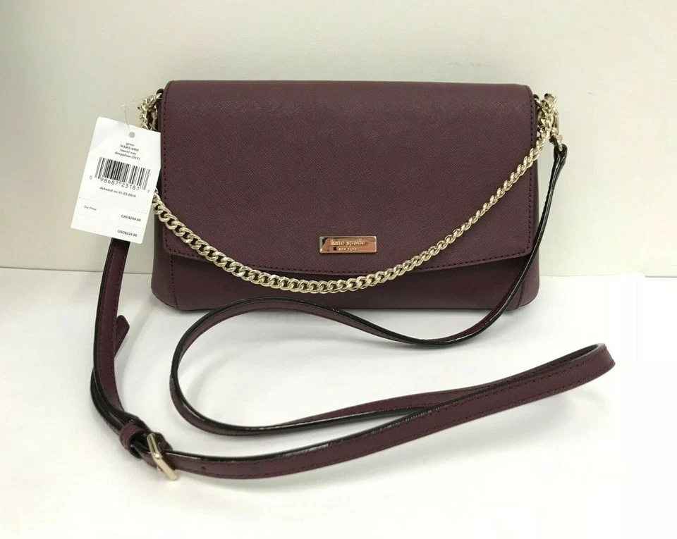 Kate Spade Greer Laurel Way Crossbody Shoulder Bag WKRU4092 Deep Plum