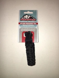 Pulsera de supervivencia Parastrap negra de nailon Paracord 550 - Imagen 1 de 2