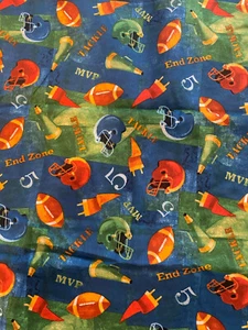 Steve Barbaria Artists Of Kolea For David Textiles Football Fabric Sports 2 Yds - Picture 1 of 3