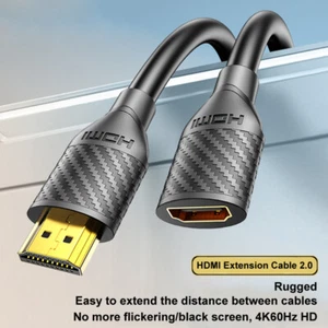 HDMI Extension Cable HD Male to Female TV Computer Monitor Interface 4K 2.0 New - Picture 1 of 18